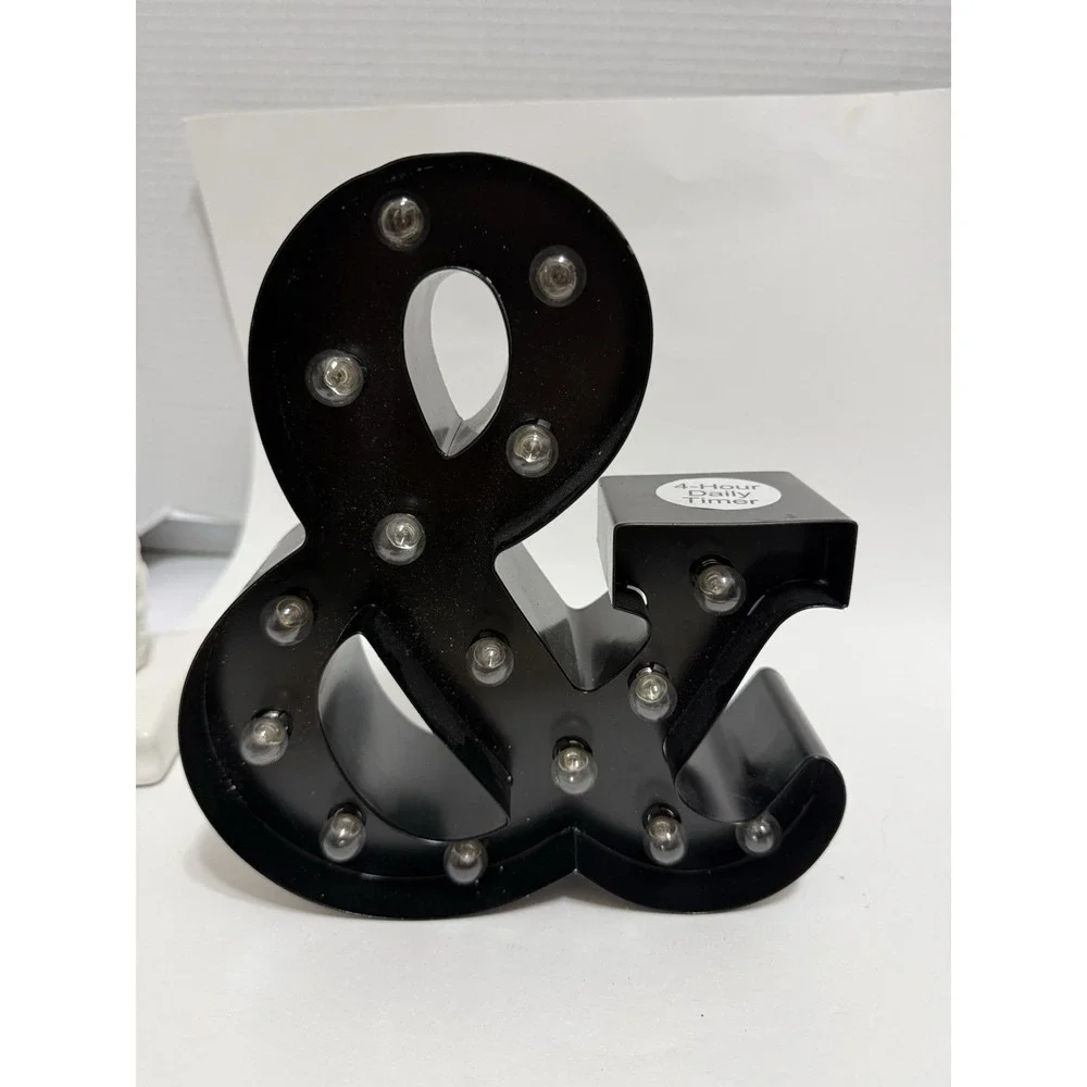 Target Ampersand Black Marquee Light & Battery Operated